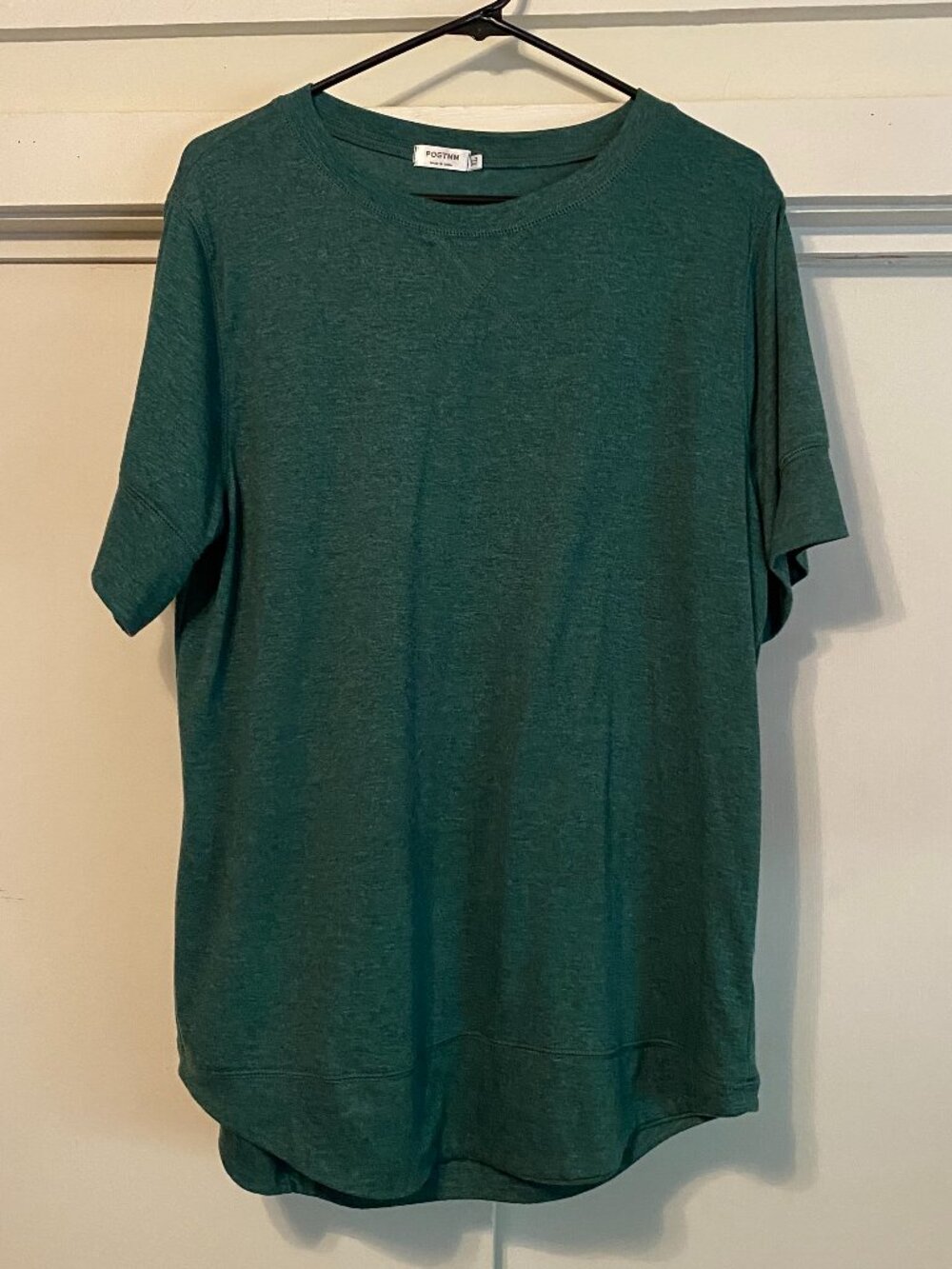 Pogtmm, short sleeve, forest green tunic, size XL